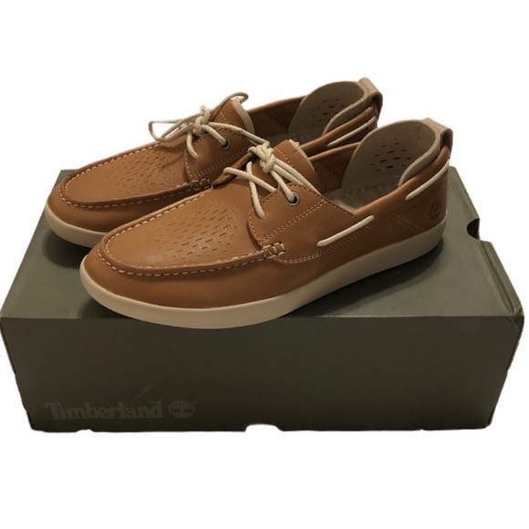 Timberland Project Better Boat Full Grain Leather Upper Brown Shoes Size 7M - Picture 3 of 16